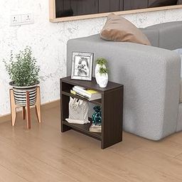 EVETO Engineered Wood Coffee Center Table for Living Room, Sofa Side Teapoy Table Square Open Storage Organizer for Bedroom, Hall, Drawing Room & Office (Wenge)-2