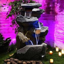 Swarnhouse 3 feet Rock Stone Fountain, Indoor & Outdoor Fountain Large Size (Special)-image-64