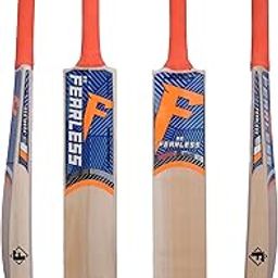 Fearless Curve Kashmir Willow Cricket Bat for Leather Ball,Light Weight with Bat Cover (Full Size)-image-7
