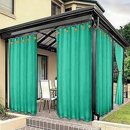 DRIOSE® Premium HDPE Fabric 300 GSM 90% Sun & Dust Blockage Uv/Heat Protection Indoor and Outdoor Loop Grommet Sheer Curtains for Garden Home Balcony/Window Door Curtain 4.5ft x 7.5ft Pack of 2-image-80