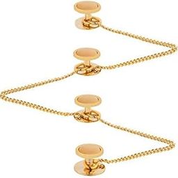 Brass Kurta Buttons with Diamond Crystal and Chain TNSPKURTA1999-10