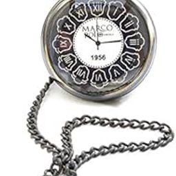 Marco Polo 1956 Black Dial - Antique Pocket Gandhi Watch Royal Look Indian Handicraft Premium Gift Item-image-95