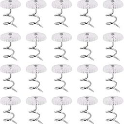 Clear Heads Twist Pins Spiral Screws for Upholstery Round Shape S 20 Pack-image-75