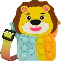 OxyTwo Kawaii Pop It Sling Bag for Kids – Silicone Animal Character Purse with Strap | Fidget Toy Crossbody Bag for Girls & Boys | Mix Designs & Colors Pretend Play Purses-image-39