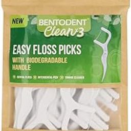 Bentodent Toothpaste Biodegradable Dental Floss Picks- 30 Pcs Triple Cleaning Action-23