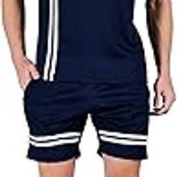 Lycra T-Shirt and Shorts Set for Men,Night Wear for Men,Men's Pyjama Set-image-14