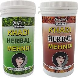 Khadi Gramodaya Herbal Natural Mehndi Combo with Chandan, Neem, and Henna Powder Hair Color | Black & Brown | Pack of 2 x 100g | Natural, Chemical Free Hair Dye-image-91