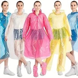 Coralreef 5pcs Raincoat Poncho with Hood Raingear for Outdoor Activities and Travel Rainsuit Rain Protection Barsaati Water Resistant Reusable Rainwear for Men Women(pack of 5)-15