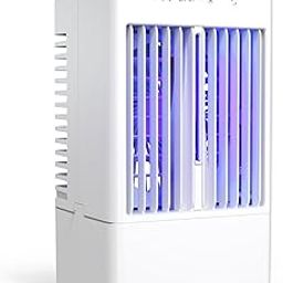 Portable Air Conditioners, Cooling Fan 30.5 oz, Evaporative Air Cooler, Small Portable AC with 3 Speed, 2 Mists, 7 Color LED Light and 2/4H Timer, Mini Air-image-35