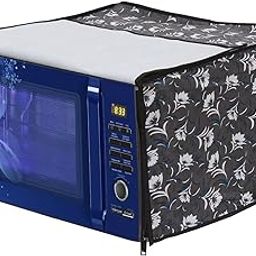 MW PRINTS Microwave Oven Cover For LG 28 L Convection MJ2886BWUM Printed PVC Waterproof/Dustproof Cover (Dark Grey Leaf)-image-82