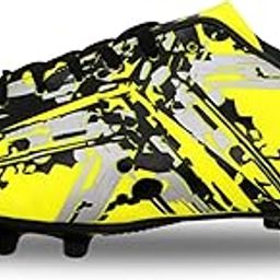 Nivia Storm Football Shoe for Mens, TPU Sole with PVC Synthetic Leather Upper for Hard and Grassy Surfaces Suitable for Sports, Die Cut Soft Cushion, Light Weight Insole (Yellow) UK - 9-image-25