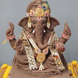 SATYAM KRAFT 1 Set Ganpati Decoration Item, Adjustable Decorative God Idol Jewellery – 4 Pcs Traditional Combo Ganesh Chaturthi, Laddu Gopal, Radha Krishna, Festival Use (Multi Colour, Small)-10