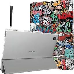 ProElite Cover for Samsung Galaxy Tab A9 Plus 11 inch Case Cover, Smart Flip Case Cover for Samsung Galaxy Tab A9+ 11 inch Translucent Back with Stylus Pen, Hippy-13