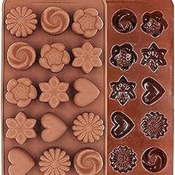 THE SR BRAND Sr Silicone Flower Shape Chocolate Mould (Brown, 10-Inch) (Multui Design), 9 x 9 x 5 Centimeters-12