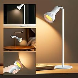 ELEPHANTBOAT® LED Desk Lamp, Eye-Friendly 3-Color Light for Reading & Study, 3 in 1 Magnetic Detachable Design with Clip, Wall Mount & Stand, USB Rechargeable Cordless Lamp for Home, Office-10