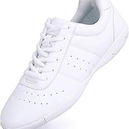 Cheer Shoes for Women White Cheerleading Athletic Dance Shoes Flats Girls Tennis Walking Sneakers, White (Women Size), 7-image-13