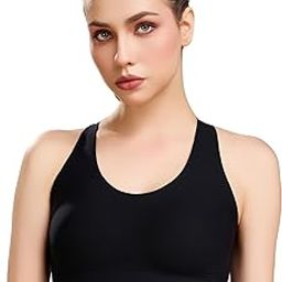 Women Padded Non Wired Full Coverage Seamless Sports Bra with Criss-Cross Back-image-2