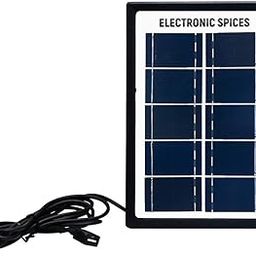 Electronic Spices 6V-3W Solar Panel Solar Charge Battery cable 5V USB output Cameras (Multicolor)-10