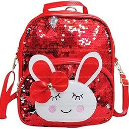 Sequin Mini Bunny Bag for Girls – Bagpack for Kids, Stylish and Fancy Glitter Bags for Toodlers, Travel Bag for Girls, Coin Purse, Korean Bags for Kids (Red)-image-49