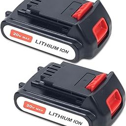 GWELEC 2-Pack 20V 4.0Ah Lithium Battery for Black and Decker 20 Volt MAX Replacement Battery Compatible with LBXR20 LB20 LBX20 LBX4020 LB2X4020 Tools 4000mah-image-12