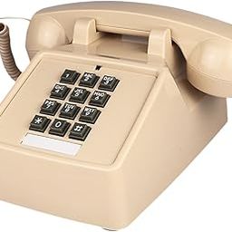 Corded Telephone Practical Corded Retro Design Phone for Office Bedroom Cafe Beige-25