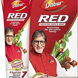 Dabur Red Toothpaste - 750g (250gx3) Special Edition Pack |Fluoride Free |Helps in Bad Breath Treatment, Cavity Protection, Plaque Removal | For Whole Mouth Health | Power of 13 Potent Ayurvedic Herbs-1