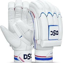 DSC Intense Frost Leather Cricket Batting Gloves, Youth Right (Black White)-picture-11