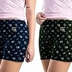 Bloomer Cotton Underwear Boxer Shorts Boyleg Nicker Trunks Daily use Panties for Womens and Ladies (Combo Pack of 4) (Available in Plain/Print)-image-94
