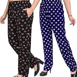 Women's & Girls Cotton Printed Pyjama/Lower, Night Wear, Lounge Wear with Pocket - Pack of 2-image-124