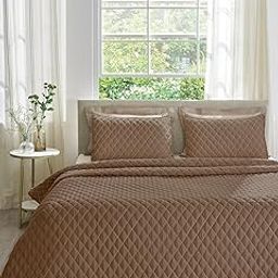 DDecor 100% Cotton 210 TC Embroidery Bed Spread-CQ 8-Treasure-Cappuccino-image-36