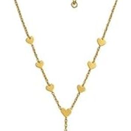 Vinayra Golden Hearts Y-Chain Necklace | Layered Look | Vinayra-image-15