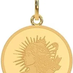 kalyan jewellers 24K (999) Purity Shree Ram Gold Coin Pendant 4 Gms-picture-0