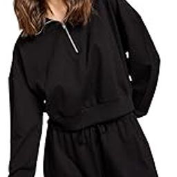 Black Terry Oversized Zipper Sweatshirt-image-27