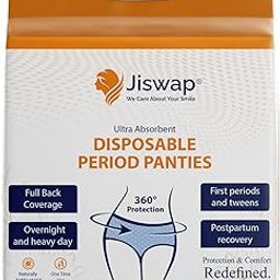 Period Panty Pad Super Absorbent, Heavy Flow Disposable Overnight Panties Sanitary Pad (Pack of 10)-image-22