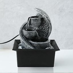 Heart Home Polyresin Leaf Water Fountain for Home | Living Room, Office, Reception Fountain for Home Decor Waterfall | Antique Indoor Fountain Showpiece | Multicolor-FV501-image-50