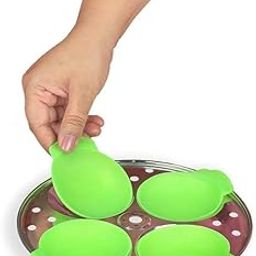 AENCI Premium Silicone Idli I Idly Maker I Idli Liners Original, Green | | Multipurpose- Dhokla Maker | Cupcake I Muffin Maker | Non -Stick | Perfect round shaped Idlis I Food Grade Silicone | BPA Free | Minimum Wastage of Batter | No greasing | Oven, Microwave & Dishwasher Safe (Green (pack of 1) pcs-8)-image-37