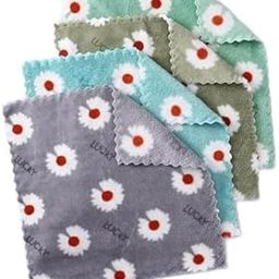 Microfiber Small Size Face Towel/Handkerchief/Rumal - Extra Soft and Super Absorbent Face Towel/Handkerchiefs for Women's, Kids and Newborn Babies Set of 6-25x25 CM - Multicolor-image-47