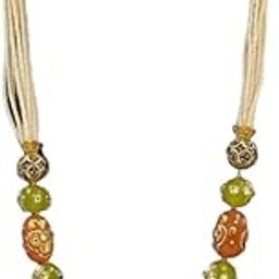 1-Line Blue & White Necklace - Cool Multicolor Beads for a Fresh Style-image-24