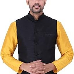 Men's Silk Nehru Jacket For Men Half Waistcoat Ethinic Shadi Wear Jacket Men Set-picture-47
