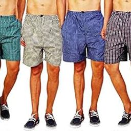 Men's Cotton Checkered Boxer(Color-Multicolor) Pack of 4-image-24