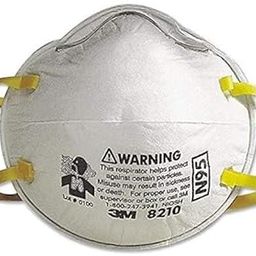 8210 Electret Media Disposable Without Valve Mask (White, Pack of 5)-image-20