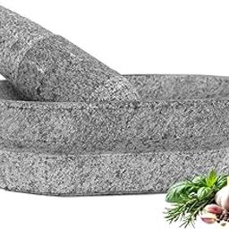 Kalvam Grinding Stone for Herbs and Spices - 8.5 inch Masher,Khalbatta,Kharal-Mortar Pestle Stoneware Masher - Natural & Traditional Grinder-picture-25