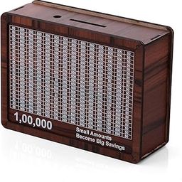 Wooden Piggy Box Bank for Kids & Adults, Savings Box, Mini Bank, Donation Box, Smart Money Box, Wooden Coin Box, Money Saver, Piggy Bank 100000 Save Money-image-81