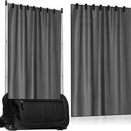 Windkream Privacy Curtain for Dance Bag Suitcase Portable Changing Room Privacy Curtain Without Rack Privacy Partition Screens for Dancer Backstage Accessories, Camping, Window Shades (Gray)-image-41