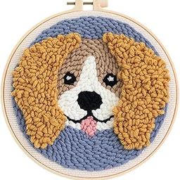 LOOM TREE® Punch Needle Kit DIY Needlework Animal Dog Embroidery for Adult Kid Starter A| Needlecrafts & Yarn | Embroidery & Cross Stitch | Hand Embroidery Kits | Punch Needle Kits-picture-31