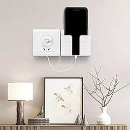 Max Home Adhesive Wall Mount Phone Charging Holder for Home Decorative,Bedroom & Kitchen,Multi Purpose Phone Charging Dock with Data Cable Receiving Hole (Pack of 4)-picture-27