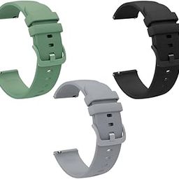 19mm Watch Strap Band Soft Silicone Replacement Wristband Straps with Metal Buckle Compatible with Noise ColorFit Pulse, Beat, Pro 2/Oxy & Boat Strom Smartwatch | 19MM Strap | Pack of-3-11