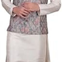 Men's Ethnic Koti | Traditional Art Silk Nehru Jacket | Printed Festive & Wedding Waistcoat | Sleeveless Indian Modi Jacket for Kurta, Sherwani & Indo-Western Outfit-picture-36