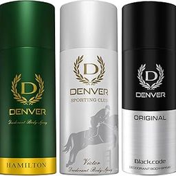 Denver Victor (165ML) Hamilton & Black Code Original- 150 ML Each Deodorant For Men (Pack of 3)-31