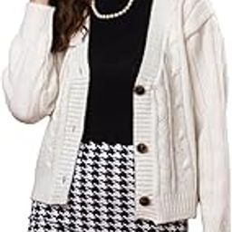 Women Woolen V Neck Casual Wear Stylish 3 Button Cardigan Sweaters for Winter Season-image-91